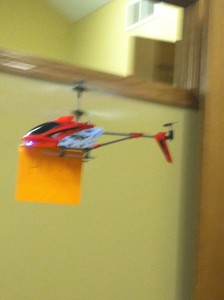 Remote Control Helicopter Message Delivery